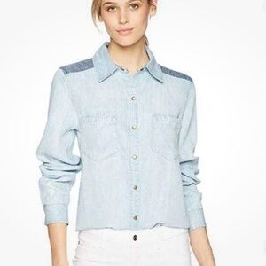 Michael stars line tencel blend snap button M